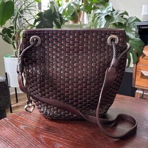 Brighton vintage leather crossbody purse bag